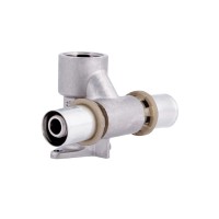 Пресс-фитинг Icma тройник 1/2"вх16 настенный проходной № 422(47218)