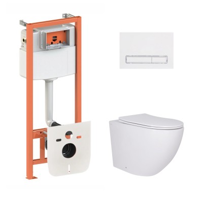 Комплект 5 в 1: Инсталляция Qtap Nest 4 в 1 (линейная клавиша White)+Подвесной унитаз Robin 520x365x365(47505) Комплект 5 в 1: Инсталляция Qtap Nest 4 в 1 (линейная клавиша White)+Подвесной унитаз Robin 520x365x365(47505)