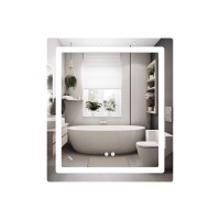 Зеркало Kubis (KU2) 700х800/с LED-подсветкой Touch/с антизапотеванием/с диммером/c рег. яркости (48447)