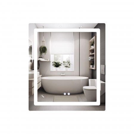 Дзеркало Kubis (KU2) 700х800/с LED-підсвічуванням Touch/з антизапітнінням/з диммером/c рег. яскравості (48447)