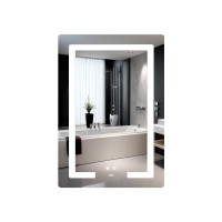 Дзеркало Kubis (KU2) 600х800/с LED-підсвічуванням Touch/з антизапітнінням/з диммером/c рег. яскравості (48449)