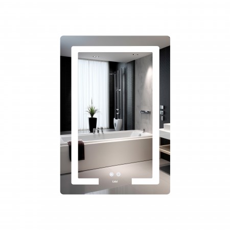 Дзеркало Kubis (KU2) 600х800/с LED-підсвічуванням Touch/з антизапітнінням/з диммером/c рег. яскравості (48449)
