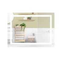 Зеркало Kubis (KU1) 900х700/с LED-подсветкой Touch/с антизапотеванием/с диммером/c рег. яркости (48451)