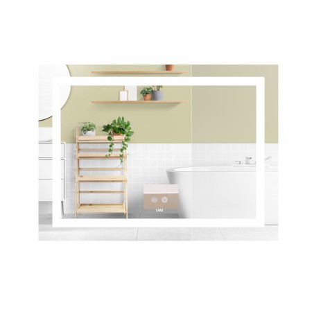 Дзеркало Kubis (KU1) 900х700/с LED-підсвічуванням Touch/з антизапотіванням/з диммером/c рег. яскравості (48451)