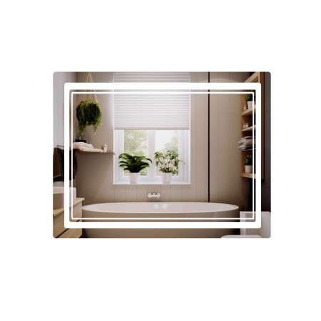Дзеркало Cardinal (CA2) 1000х800/с LED-підсвічуванням Touch/з антизапітнінням/з диммером/рег. темп. кольори (3000-6500K) (48455)