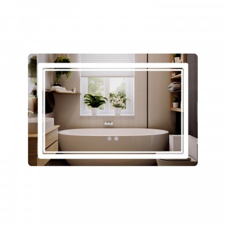 Дзеркало Cardinal (CA2) 800х600/с LED-підсвічуванням Touch/з антизапотіванням/з диммером/рег. темп. кольори (3000-6500K) (48457)
