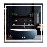 Зеркало Mideya (MI1) 800x800/с LED-подсветкой Touch/с антизапотеванием/с диммером/c рег. яркости (48477)