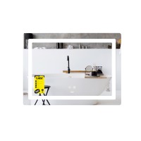 Зеркало Kubis (KU2) 700х500/с LED-подсветкой Touch/с антизапотеванием/с диммером/c рег. яркости (48486)