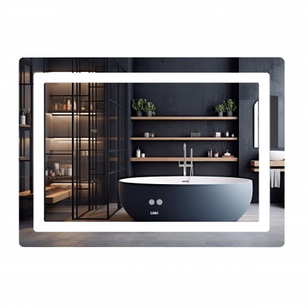 Дзеркало Kubis (KU2) 1200х800/с LED-підсвічуванням Touch/з антизапітнінням/з диммером/c рег. яскравості (49007)
