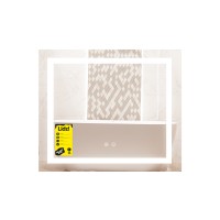 Зеркало Kubis (KU1) 700х600/с LED-подсветкой Touch/с антизапотеванием/с диммером/c рег. яркости (49285)