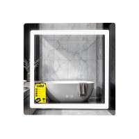 Зеркало Kubis (KU2) 700х700/с LED-подсветкой Touch/с антизапотеванием/с диммером/c рег. яркости (49288)