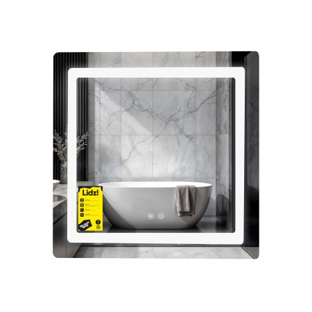Дзеркало Kubis (KU2) 700х700/с LED-підсвічуванням Touch/з антизапітнінням/з диммером/c рег. яскравості (49288)