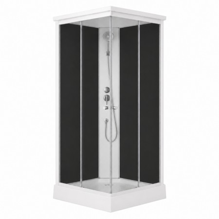 Душовий бокс Kubis SB 90x90-SAT LOW/GREY/скло 4мм(49390)