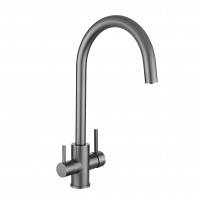 Змішувачі для кухні Aria 020F (k35)/підключення для питної води/Graphite (49562)
