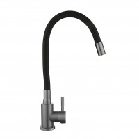 Смесители для кухни Aria 015F3 (k35)/гибкий излив/Graphite/Black (49564)