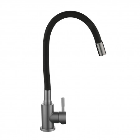Смесители для кухни Aria 015F3 (k35)/гибкий излив/Graphite/Black (49564)