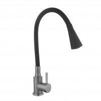 Смесители для кухни Aria 015F31 (k35)/гибкий излив/Graphite/Black (49566)