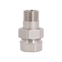 Сгон-американка Forte прямой под плоскую прокладку 1/2"/FM/Nicel (49578)