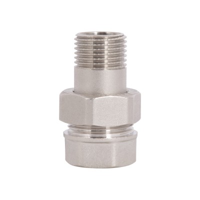 Сгон-американка Forte прямой под плоскую прокладку 1/2"/FM/Nicel (49578)