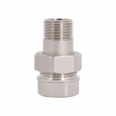 Сгон-американка Forte прямой под плоскую прокладку 1/2"/FM/Nicel (49578)