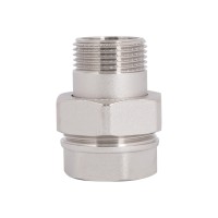 Сгон-американка Forte прямой под плоскую прокладку 1"/FM/Nicel (49580)