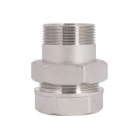Сгон-американка Forte прямой под плоскую прокладку 1 1/2"/FM/Nicel (49582)