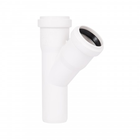 Тройник для внутренней канализации HT-System+ d32/32/32/45°/WHITE (51461)