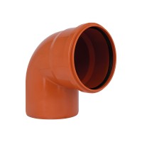 Коліно для зовнішньої каналізації KG System d200/87° (51962)