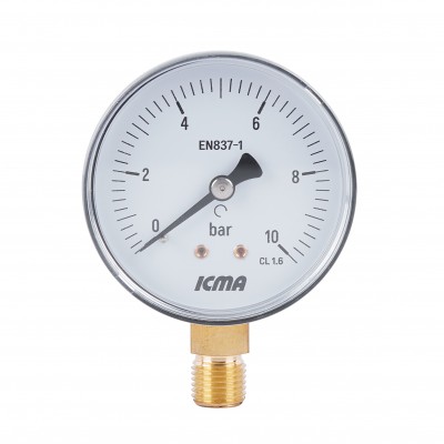 Манометр Icma 1/4" 0-6 бар, нижнее подключение №244(5231) Манометр Icma 1/4" 0-6 бар, нижнее подключение №244(5231)