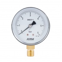 Манометр Icma 1/4" 0-10 бар, нижнє підключення №244(7950)