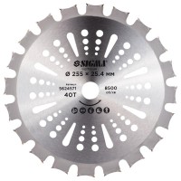 Диск Для Тримера З Твердосплавними Напайками Ø255×25.4 mm 40Т Двосторонній (5624571)