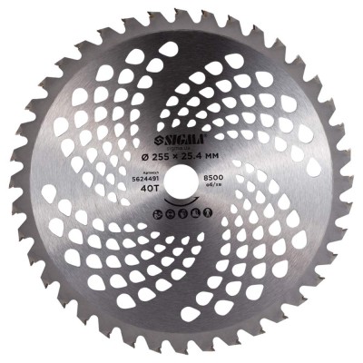 Диск Для Триммера С Твердосплавными Напайками Ø255×25.4 mm 40Т (5624491) Диск Для Триммера С Твердосплавными Напайками Ø255×25.4 mm 40Т (5624491)