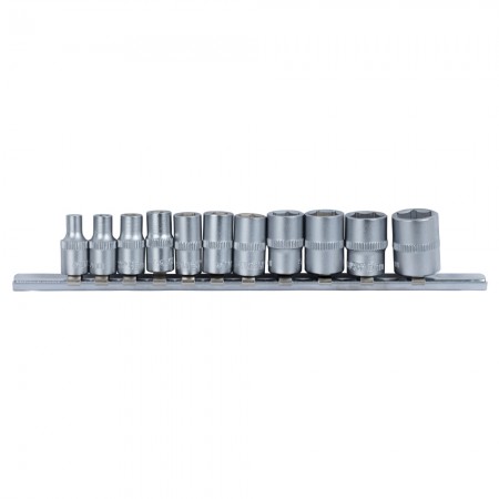 Набор 11 шт Насадок Шестигранных  1/4"/На Планке/Crv (6003401)