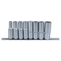 Набор 8 шт Насадок Шестигранных Удлиненных 1/2"/На Планке/Crv (6003691)