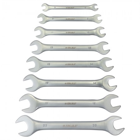 Ключи Рожковые 8 шт /6-22 mm/CrV/Satine (6010321)