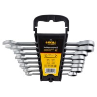 Ключи Рожково-Накидные Трещоточные 8 шт/8-19 mm/Crv (6010521)