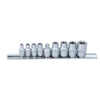 Набор Насадок 9 шт Torx 1/4"-3/8"/Переходник/На Планке/Crv (6086541)