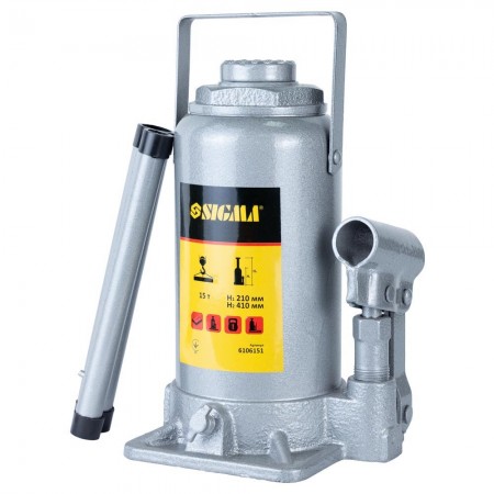 Пляшковий Гідравлічний Домкрат Standard/15т/H 210-410mm (6106151) Пляшковий Гідравлічний Домкрат Standard/15т/H 210-410mm (6106151)