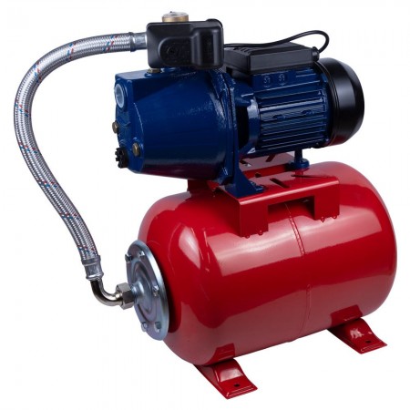 Станция водоснабжения/1.1 кВт/Hmax 50m/Qmax 60 l/min /самовсасывающий насос/бак 24л (775044/24)