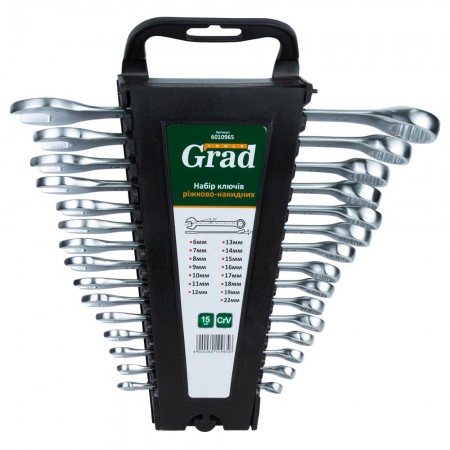 Ключи Рожково-Накидные 15 шт/6-22 mm/Crv (TR6010965)
