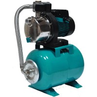 Станция водоснабжения/0.6 кВт/Hmax 35m/Qmax 50 l/min /самовсасывающий насос нержавеющая сталь/бак 24л (TR776251)