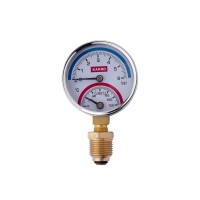 Термоманометр Karro 1/2"х1/4" вертикальний 63 мм KR-1086А