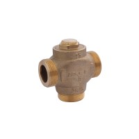 Триходовий клапан Karro (DN) 25, d=1 1/4" ЗЗЗ латунний KR-1134