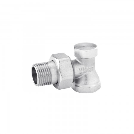 Кран радиаторный нижний угловой Karro 1/2" ВН никелированный KR-304