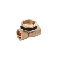 Тройник для коллектора Karro 1/2"x1"x1/2" ВНВ латунный KR-17038