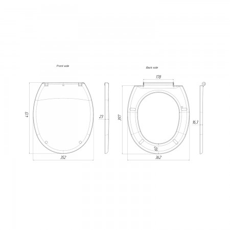Сиденье для унитаза ANIplast с крышкой WS0100EU