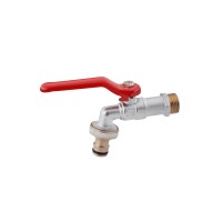 Кран для поливу Karro 1/2" PN40 з латунним з'єднанням для шланга, нікельований KR-2001А