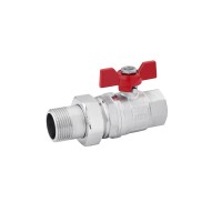 Кран-американка шаровий прямий Karro "Standart+" 3/4" ВЗ PN40 метелик, нікельований