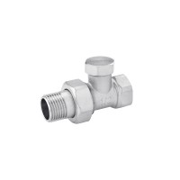 Кран радиаторный нижний прямой Karro 1/2" ВН никелированный KR-306
