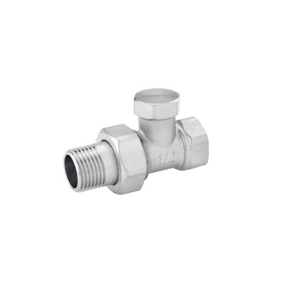 Кран радиаторный нижний прямой Karro 1/2" ВН никелированный KR-306 Кран радиаторный нижний прямой Karro 1/2" ВН никелированный KR-306